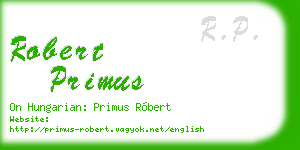 robert primus business card